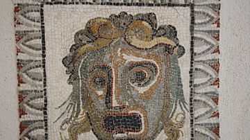 Dionysiac Mask Floor Mosaic