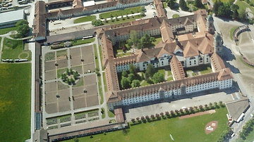 Aerial View of Einsiedeln Abbey