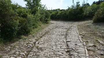 Roman Road in Ambrussum, a Roadside Town in Gaul