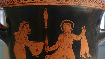 Thesmophoriazusae, Red-Figure Krater