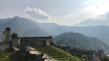 View of Castelgrande in Bellinzona