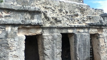 The Temple of the Frescoes Facade, Tulum