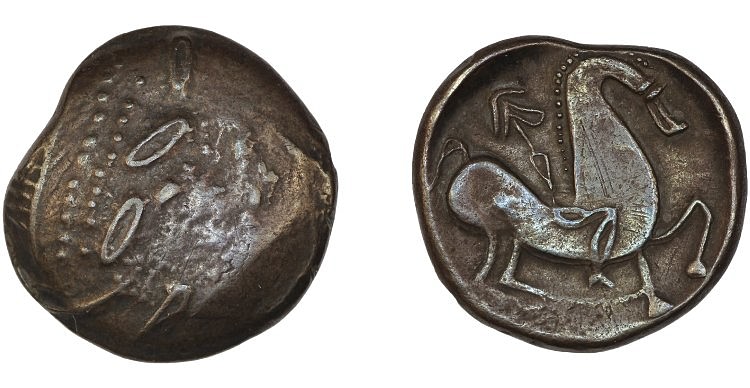 Celtic Coin with Abstract Horse - World History Encyclopedia