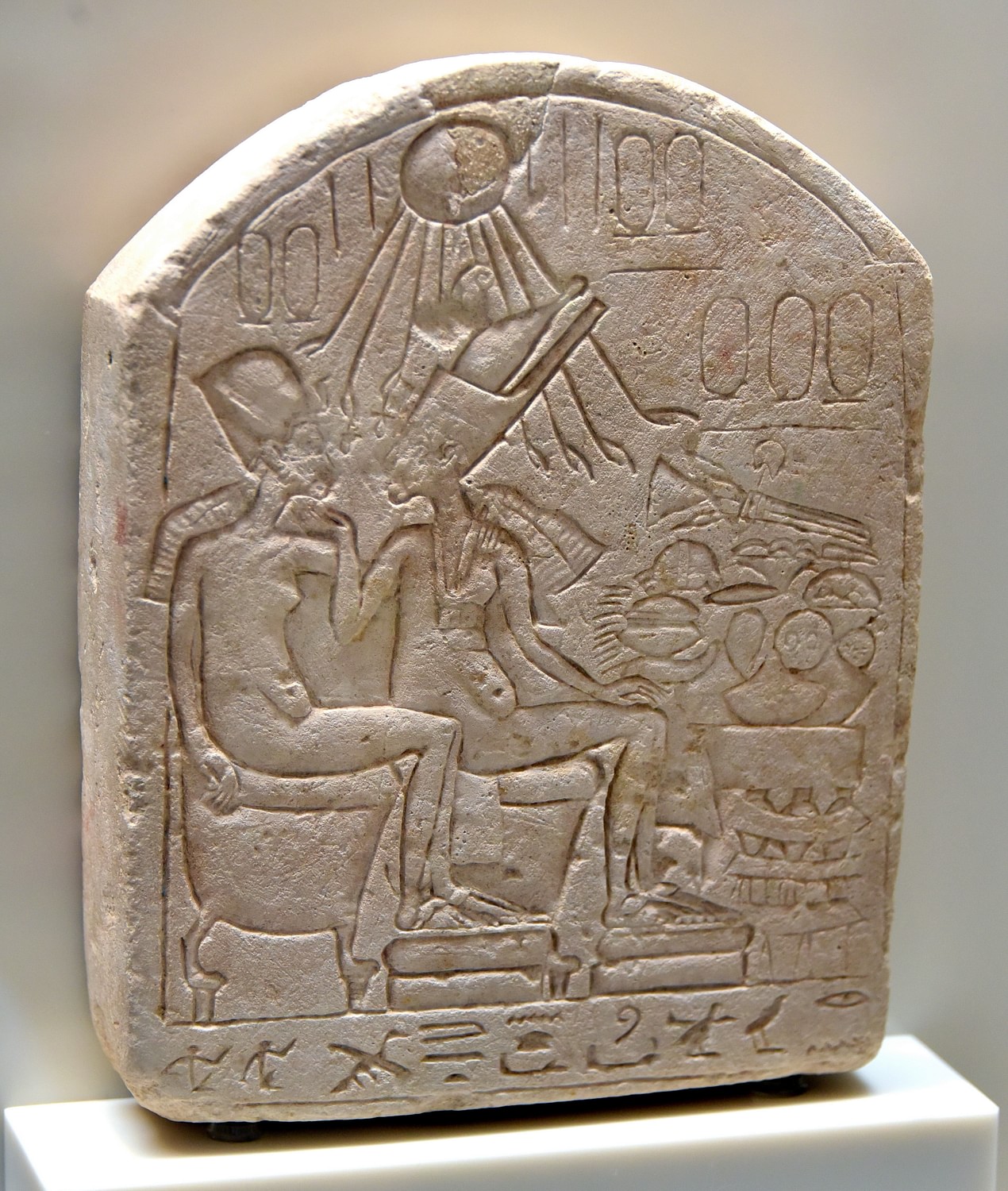 Akhenaten & Nefertiti at a Feast (Illustration) - World History Encyclopedia