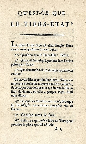 Qu’est-ce que le Tiers état？／Emmanuel Extraits de Qu'est-ce que le Tiers-État? - Encyclopédie de l