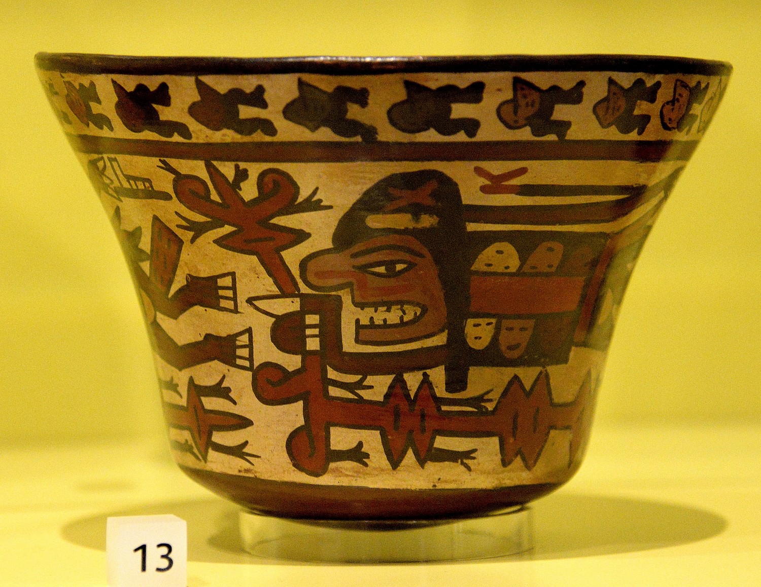 Nazca Vase with Warrior & Trophy Heads - World History Encyclopedia