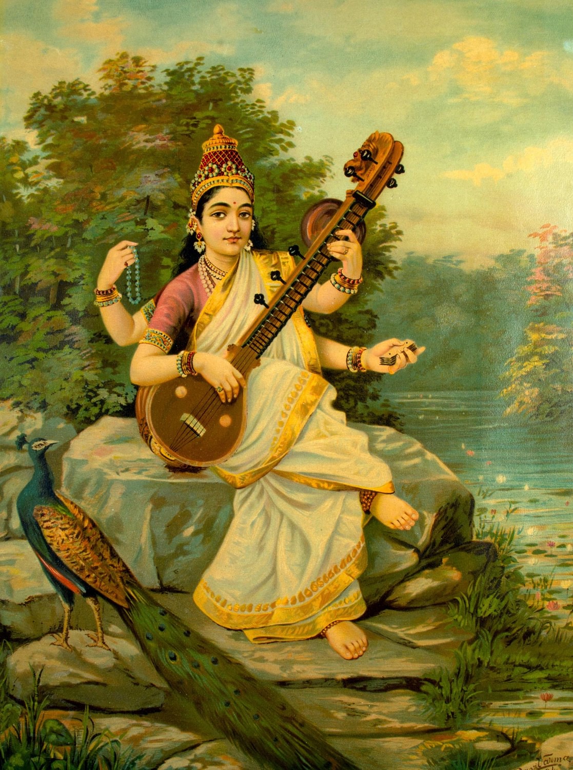 Goddess saraswati instrument hotsell