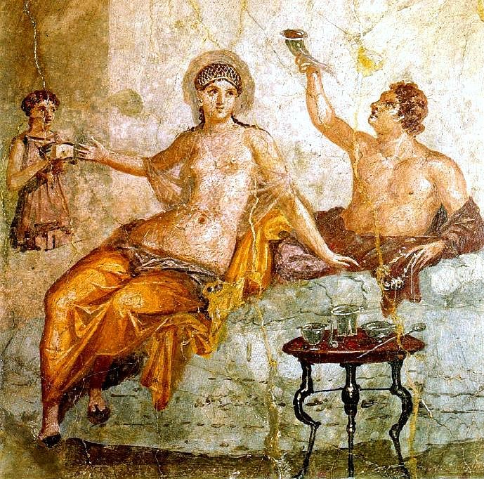 Roman Banquet Fresco - World History Encyclopedia