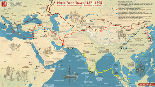 Map of Marco Polo's Travels