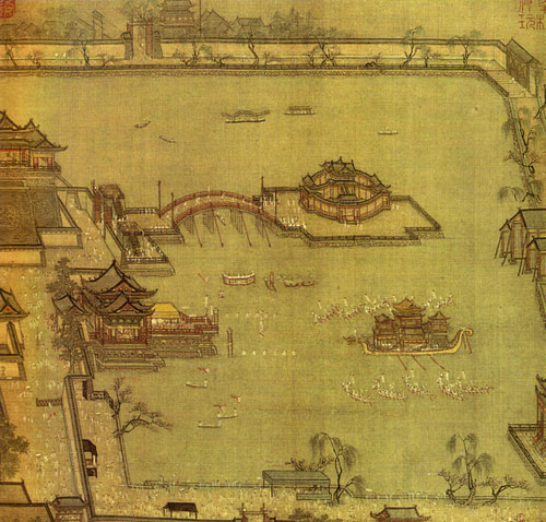 Imperial Garden, Kaifeng (by Zhang Zeduan, Public Domain)