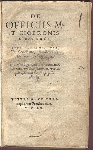 Cicero's De Officiis (by Henrykus, Public Domain)