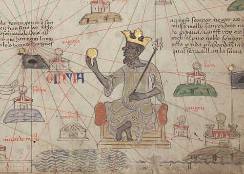 Mansa Musa of the Mali Empire (by Abraham Cresques, Public Domain)