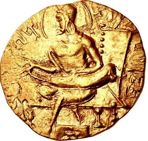 Samudragupta Coin: Lyrist Type