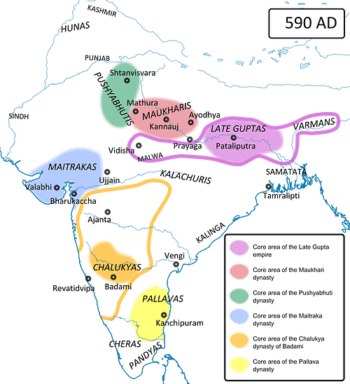Ancient India in 590 CE