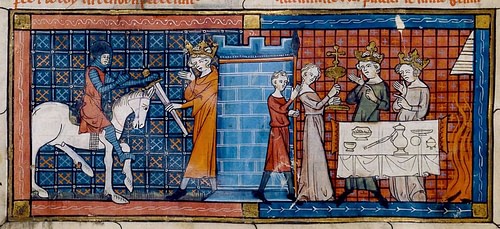 Perceval Arrives at the Grail Castle (by Michael Hurst, Public Domain)