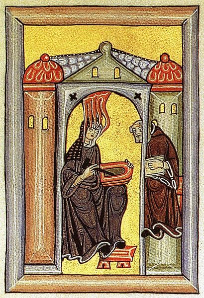 Illustration of Hildegard of Bingen from Scivias