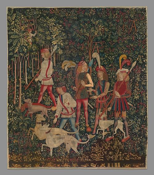 The Hunters Enter the Woods, Unicorn Tapestries