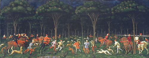 Hunt in the Forest by Paolo Uccello
