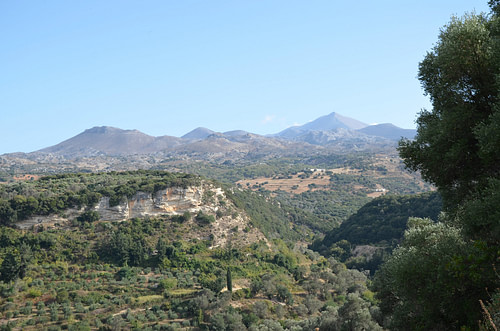 View of Mount Ida from Eleutherna, Crete