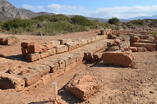 Harbour Quay with Mooring Stones at Phalasarna, Crete