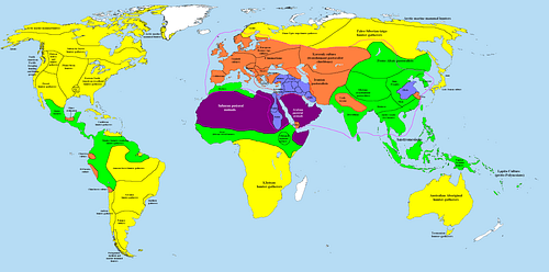 Map of the World in 1000 BCE (by Electionworld, CC BY-SA)