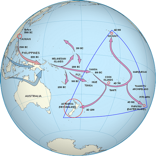 Polynesian Migration Map