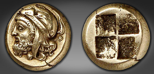 Coin Portrait of Pharnabazus, Satrap of Ionia (by Classical Numismatic Group, Copyright)