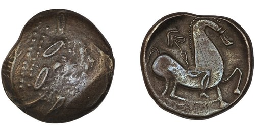 Celtic Coin with Abstract Horse