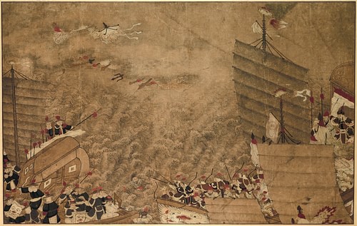 Wako & Chinese Naval Battle (by Unknown Artist, Public Domain)