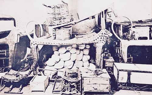 The Celestial Cow Funerary Bed of Tutankhamun (by wikipedia, CC BY-NC-SA)