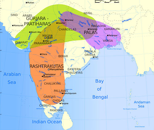 The Rashtrakuta, Gurjara-Pratihara and Pala Empires, Ancient India