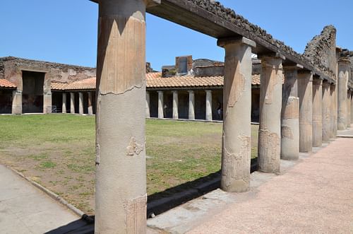 The Palaestra of the Stabian Baths in Pompeii