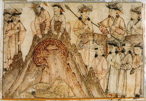 Mongol Warriors in Deel Robes