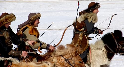 Traditional Mongol Hunters