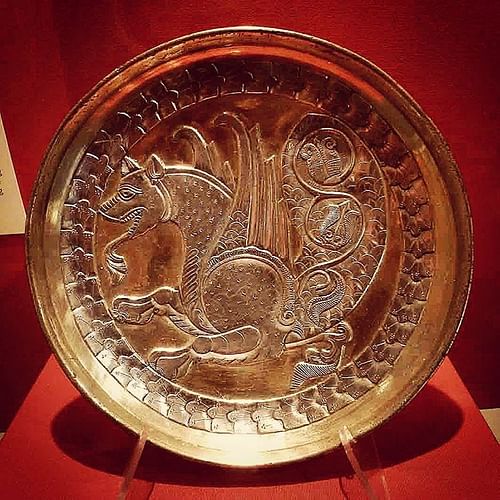 Sassanian-style Plate with Simurgh