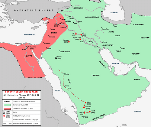 Map of the First Fitna