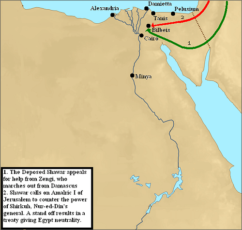 Second Crusader Invasion of Egypt, 1164 CE