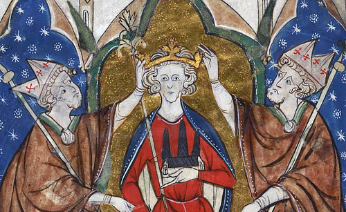 Coronation of Henry III of England (by Unknown Artist, Public Domain)