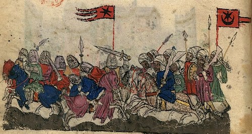 Illustration of the battle of Yarmouk (636 CE)