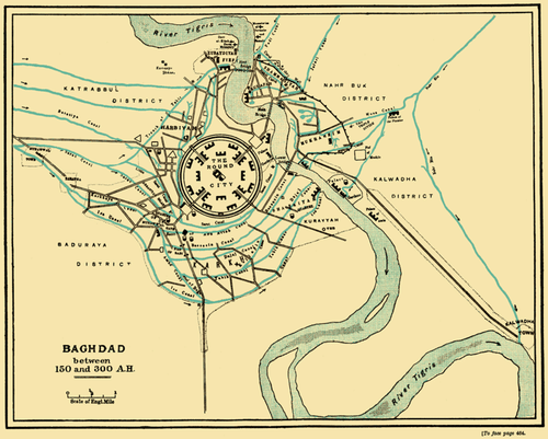 Abbasi Devleti 9 Mitolojiler.com City Plan of Medieval Baghdad