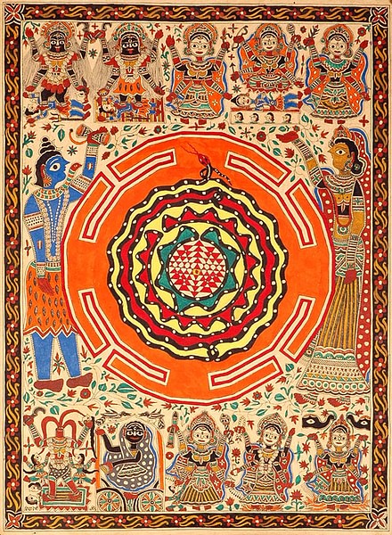 Ten Mahavidyas, Shiva and Sakti Madhubani Painting