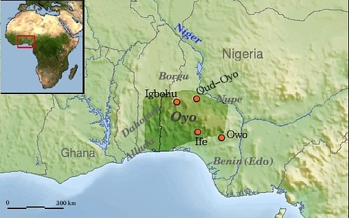 Map of Oyo Empire (by Rollebon, CC BY-SA)