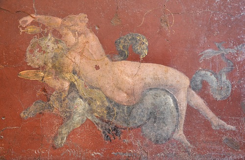 Nereid Reclining on a Sea-Panther, Fresco from Stabiae