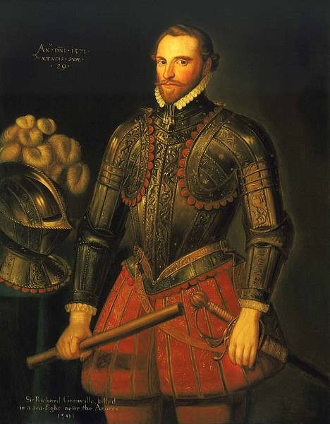 Sir Richard Grenville (by Unknown Artist, Public Domain)