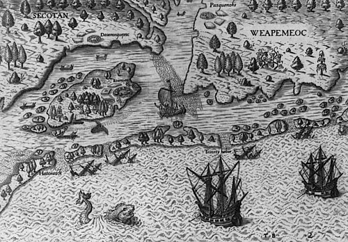 Arrival of the Roanoke Island Colonists