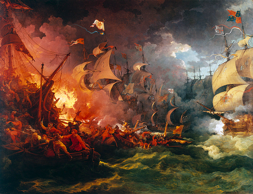 Fireships Ravage the Spanish Armada