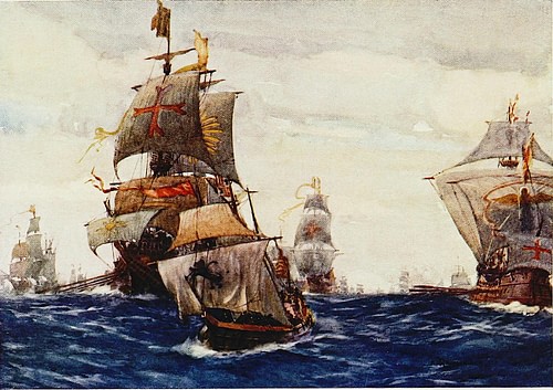 Elizabethan Royal Navy (by Unknown Artist, Public Domain)