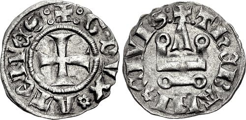 Coin of Guy II de la Roche (by Classical Numismatic Group, Inc., CC BY-SA)