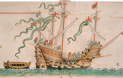 Mary Rose - Anthony Roll (by Gerry Bye, Public Domain)