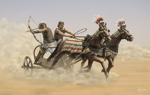 Egyptian War Chariot in Action (by Simon Seitz, CC BY-NC-SA)